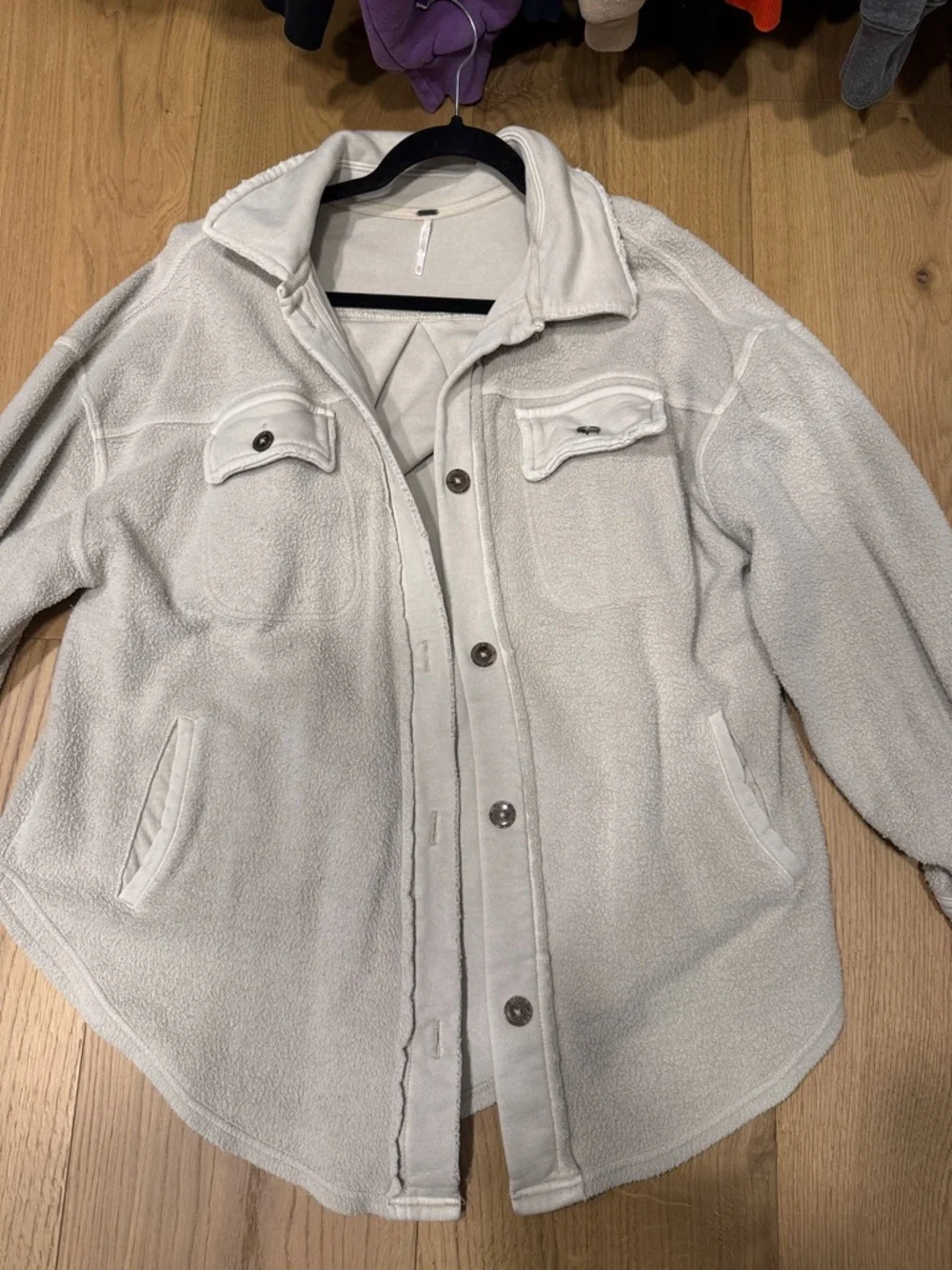 Free People Rudy Shacket - Stone - Picture 2 of 5